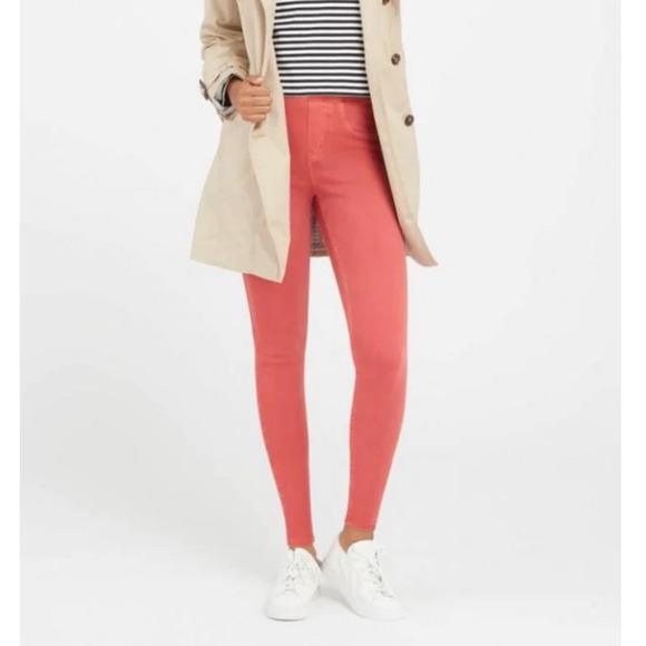 Spanx Women's S Nantucket Red Ankle Jeanish Legging Stretchy Everyday Comfy - Picture 1 of 9
